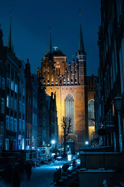 2023 Hiver Mary Basilica Gdansk Pologne — Photo