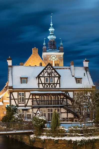 2023 冬のグダニスク ポーランドのミラーの家の眺め ロイヤリティフリーのストック写真