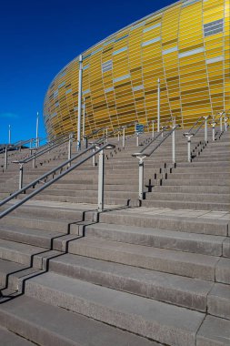 Gdansk 'ta Euro 2012 için inşa edilen 2023-04-02 futbol stadyumu Energa. Gdansk Polonya