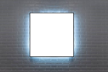 Çerçeve 1: 1 tuğla duvarda asılı aydınlık nükteli LED ışık