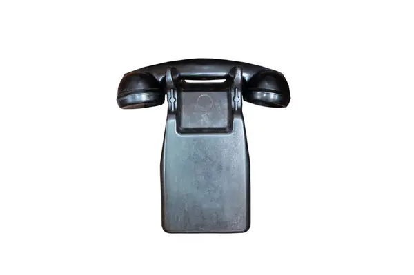 stock image vintage corded telephone isolated on white background