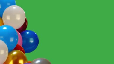 Yeşil ekranda balonlar
