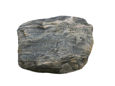 Beyaz arkaplanda izole edilmiş devasa kuvarsit taşı