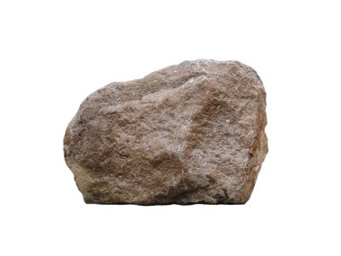 Beyaz arkaplanda izole edilmiş ıslak granit taş