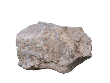 Beyaz arka plan üzerinde izole beyaz taş