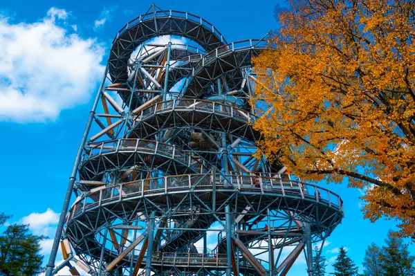 2022-10-13 Sky Walk gözlem kulesi Sweradow Zdroj, Polonya. Anıtların turistik ilgi odağı