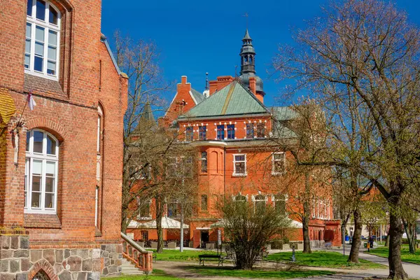 2023-04-21; Ketrzyn şehrinin tarihi bir parçası. Polonya,