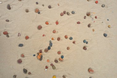 Baltık Denizi kıyısındaki Slowinski Ulusal Parkı 'nın Baltık Denizi dokusu, Leba. Polonya