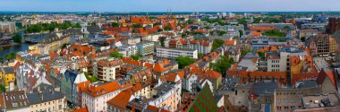 2024-05-08; Wroclaw 'ın yüksek görüş açısı olan panorama hava fotoğrafçılığı. wroclaw poland 