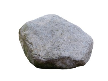 Beyaz arka plan üzerinde izole beyaz taş