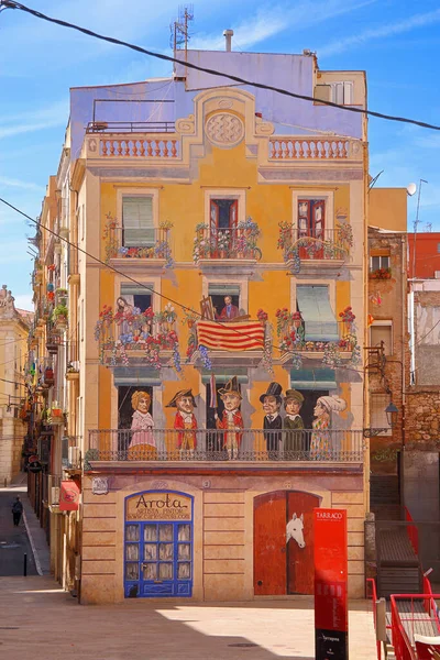 Tarragona España Abril 2016 Mural Pared Casa — Foto de Stock