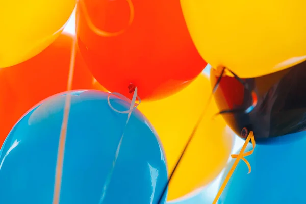 Abstraktní Barevné Pozadí Banda Barevných Vzduchových Balónků Štěstí Užívám Života — Stock fotografie