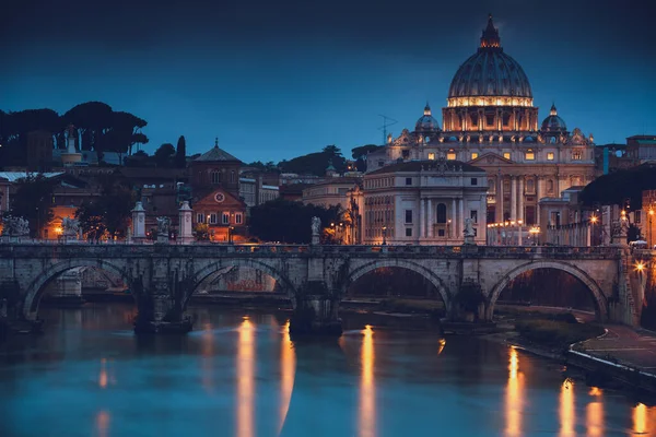 Італія Римський Вечір Міський Пейзаж Вид Історичне Місто Ватикану Ікона Стокова Картинка