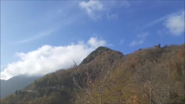 Lapso Tempo Nuvens Paisagem Montanhosa Campânia Sul Itália Dezembro 2022 — Vídeo de Stock