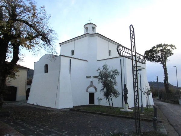 Italia Veduta Della Chiesa Santa Maria Vico Giffoni Valle Piana — Foto Stock