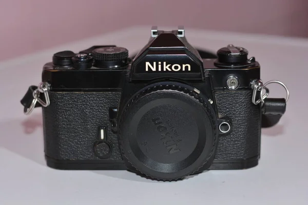 Włochy Giffoni Valle Piana Marca 2023 Nikon Kamera Analogowa Model — Zdjęcie stockowe