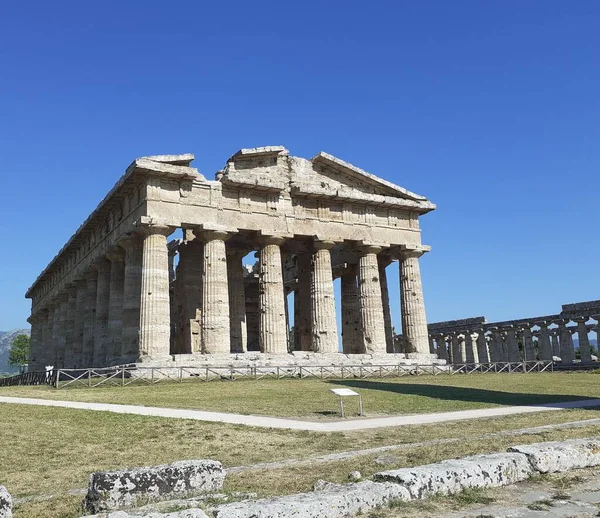 Itália Vista Templo Poseidon Netuno Paestum Maio 2023 — Fotografia de Stock