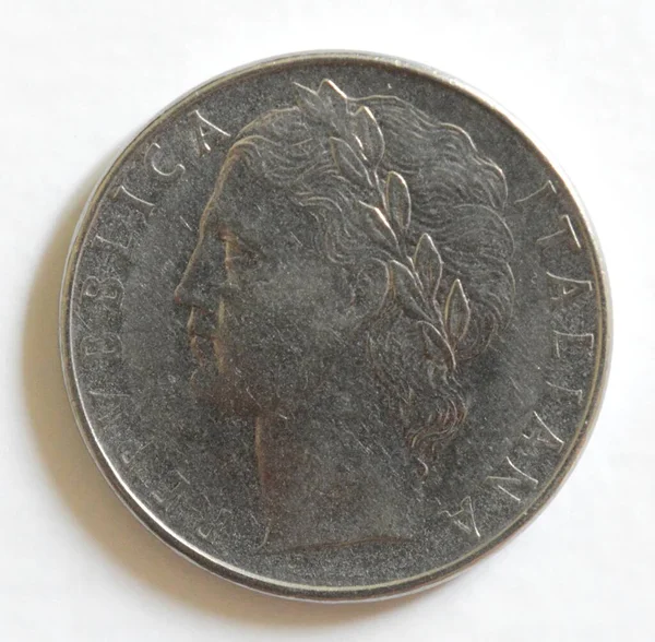 Giffoni Valle Piana Italy Ιουλίου 2023 Παλαιό Νόμισμα Ιταλίας 100 — Φωτογραφία Αρχείου