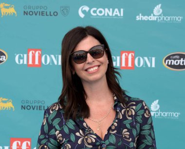 GIFFONI VALLE PİANA - 21 Temmuz 2023: Barbara Floridia Giffoni Film Festivali 2023 - 21 Temmuz 2023 Giffoni Valle Piana, İtalya.