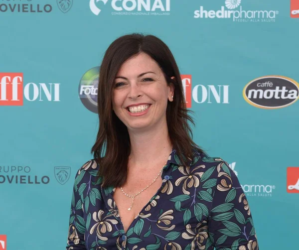 stock image GIFFONI VALLE PIANA,ITALY - July 21,2023 : Barbara Floridia at Giffoni Film Festival 2023 - on July 21, 2023 in Giffoni Valle Piana, Italy.