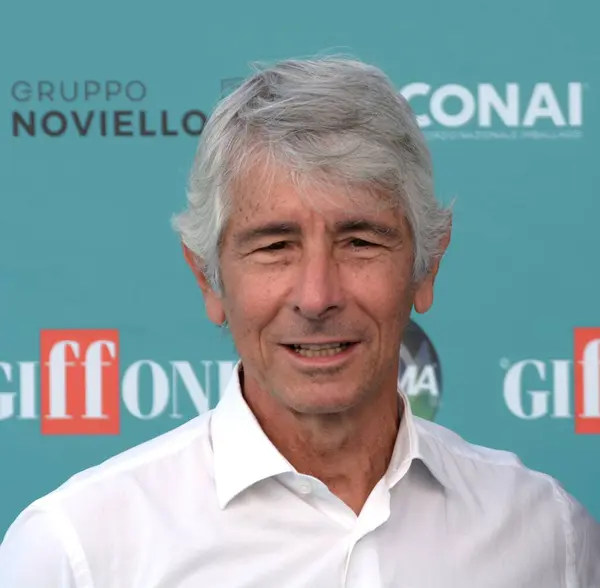 Stock image GIFFONI VALLE PIANA,ITALY - July 29,2023 : Andrea Abodi at Giffoni Film Festival 2023 - on July 29, 2023 in Giffoni Valle Piana, Italy.