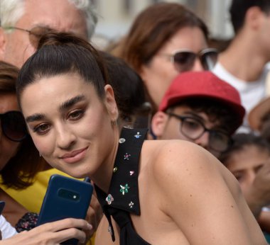 Giffoni Film Festivali 2023 'te 25 Temmuz 2023' te Giffoni Valle Piana, İtalya 'da bulunan Giffoni Valle Piana' da Simona Tabasco.