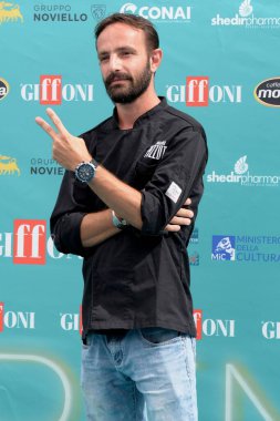 GIFFONI VALLE PIANA - 21 Temmuz 2023: Giffoni Film Festivali 2023 Saverio Miranda - 21 Temmuz 2023 Giffoni Valle Piana, İtalya.