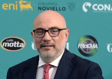 GIFFONI VALLE PIANA - 21 Temmuz 2023: Francesco De Core Giffoni Film Festivali 2023 - 21 Temmuz 2023 Giffoni Valle Piana, İtalya.