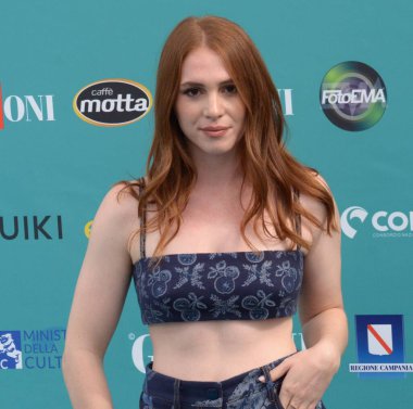 GIFFONI VALLE PIANA - 22 Temmuz 2023: Ludovica Martino Giffoni Film Festivali 2023 - 22 Temmuz 2023 tarihinde Giffoni Valle Piana, İtalya.