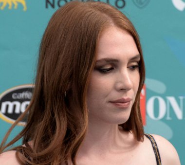 GIFFONI VALLE PIANA - 22 Temmuz 2023: Ludovica Martino Giffoni Film Festivali 2023 - 22 Temmuz 2023 tarihinde Giffoni Valle Piana, İtalya.