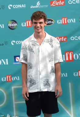 GIFFONI VALLE PIANA - 27 Temmuz 2023: Francesco Mura Giffoni Film Festivali 2023 - 27 Temmuz 2023 Giffoni Valle Piana, İtalya.