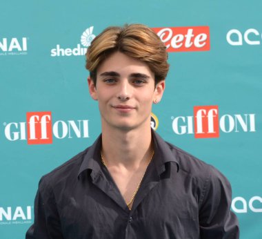 GiFFONI VALLE PİANA - 28 Temmuz 2023: Andrea Arru Giffoni Film Festivali 2023 - 28 Temmuz 2023 Giffoni Valle Piana, İtalya.