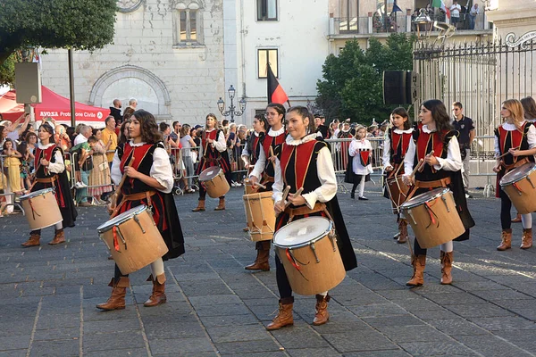 Теджано Италия Августа 2023 Года Medieval Festival Столом Фелипе Костой — стоковое фото