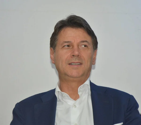 Salerno Talya Eylül 2023 Giuseppe Conte Beş Yıldız Hareketi Başkanı — Stok fotoğraf