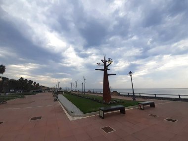 İtalya: Salerno 'nun deniz manzarası, 17 Eylül 2023.