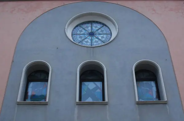 Италия Фасад Церкви Непорочное Сердце Марии Салерно Декабря 2023 Года — стоковое фото