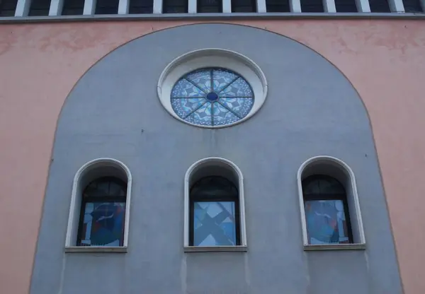 Италия Фасад Церкви Непорочное Сердце Марии Салерно Декабря 2023 Года — стоковое фото