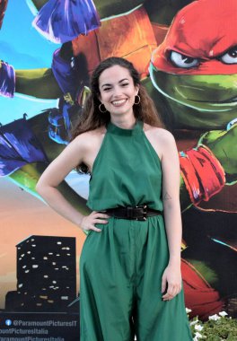 Giffoni VALİ PIANA, İtalya - 28 Temmuz 2023: Arianna Craviotto, Giffoni Film Festivali 2023 'te 28 Temmuz 2023' te Giffoni Valle Piana, İtalya 'da fotoğraf çekimine katıldı..