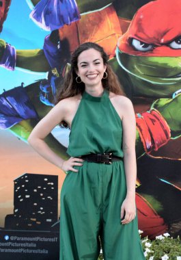 Giffoni VALİ PIANA, İtalya - 28 Temmuz 2023: Arianna Craviotto, Giffoni Film Festivali 2023 'te 28 Temmuz 2023' te Giffoni Valle Piana, İtalya 'da fotoğraf çekimine katıldı..