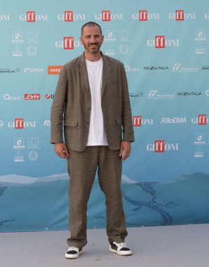 GIFFONI VALLE PIANA - 21 Temmuz 2024: Leonardo Bonucci Giffoni Film Festivali 2024 - 21 Temmuz 2024 Giffoni Valle Piana, İtalya.