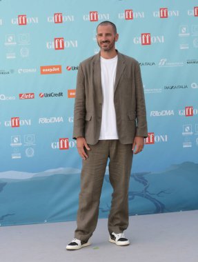 GIFFONI VALLE PIANA - 21 Temmuz 2024: Leonardo Bonucci Giffoni Film Festivali 2024 - 21 Temmuz 2024 Giffoni Valle Piana, İtalya.