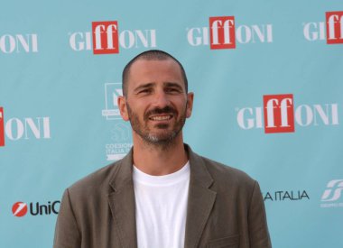 GIFFONI VALLE PIANA - 21 Temmuz 2024: Leonardo Bonucci Giffoni Film Festivali 2024 - 21 Temmuz 2024 Giffoni Valle Piana, İtalya.