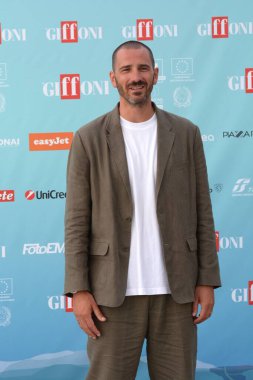 GIFFONI VALLE PIANA - 21 Temmuz 2024: Leonardo Bonucci Giffoni Film Festivali 2024 - 21 Temmuz 2024 Giffoni Valle Piana, İtalya.