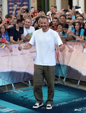 GIFFONI VALLE PIANA - 21 Temmuz 2024: Leonardo Bonucci Giffoni Film Festivali 2024 - 21 Temmuz 2024 Giffoni Valle Piana, İtalya.