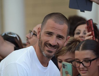 GIFFONI VALLE PIANA - 21 Temmuz 2024: Leonardo Bonucci Giffoni Film Festivali 2024 - 21 Temmuz 2024 Giffoni Valle Piana, İtalya.