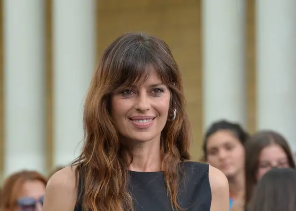 stock image GIFFONI VALLE PIANA,ITALY - July 22,2024 : Claudia Pandolfi at Giffoni Film Festival 2024 - on July 22, 2024 in Giffoni Valle Piana, Italy.