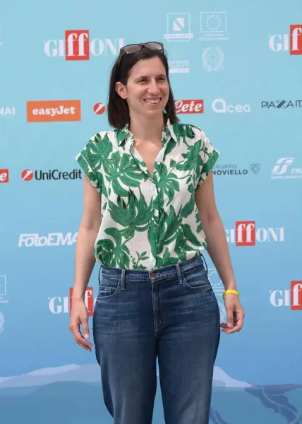 stock image GIFFONI VALLE PIANA,ITALY - July 26,2024 :  Elly Schlein, secretary of the Democratic Party at Giffoni Film Festival 2024 - on July 26, 2024 in Giffoni Valle Piana, Italy.