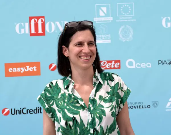 stock image GIFFONI VALLE PIANA,ITALY - July 26,2024 :  Elly Schlein, secretary of the Democratic Party at Giffoni Film Festival 2024 - on July 26, 2024 in Giffoni Valle Piana, Italy.