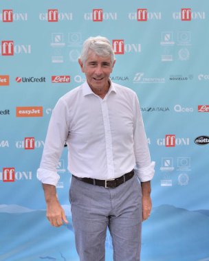 GIFFONI VALLE PIANA - 27 Temmuz 2024: Giffoni Film Festivali 'nde Bakan Andrea Abodi - 27 Temmuz 2024 Giffoni Valle Piana, İtalya.