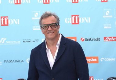 GIFFONI VALLE PIANA - 27 Temmuz 2024: Gabriele Muccino Giffoni Film Festivali 2024 - 27 Temmuz 2024 Giffoni Valle Piana, İtalya.